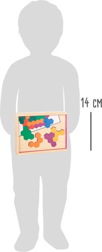 Small Foot Company Small Foot - Hexagon Wooden Puzzle Learning Game 5 Small Foot Company Small Foot - Hexagon Wooden Puzzle Learning Game - Afbeelding 3