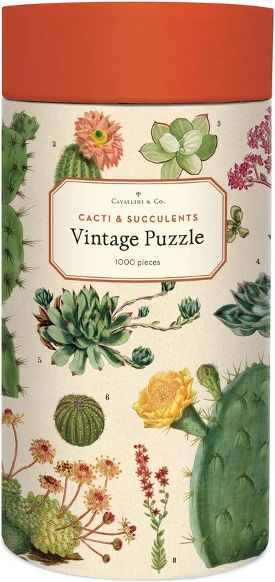 Cavallini & Co Vintage Puzzel - Cacti & Succulents 3 Cavallini & Co Vintage Puzzel - Cacti & Succulents