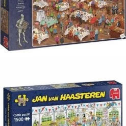 Jumbo Jan Van Haasteren Puzzelbundel - 2 Stuks - Darts 1000 Stukjes & Taarten Toernooi 1500 Stukjes