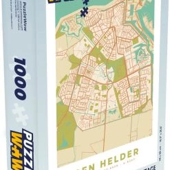 PuzzleWow Puzzel Plattegrond - Den Helder - Vintage - Legpuzzel - Puzzel 1000 Stukjes Volwassenen - Stadskaart - Sinterklaas Cadeautjes - Sinterklaas Voor Grote Kinderen