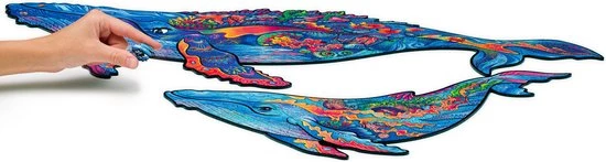 UNIDRAGON Houten Puzzel Dier - Melkachtige Walvissen - 700 Stukjes - Royal Size 52x82 Cm 7 UNIDRAGON Houten Puzzel Dier - Melkachtige Walvissen - 700 Stukjes - Royal Size 52x82 Cm - Afbeelding 5