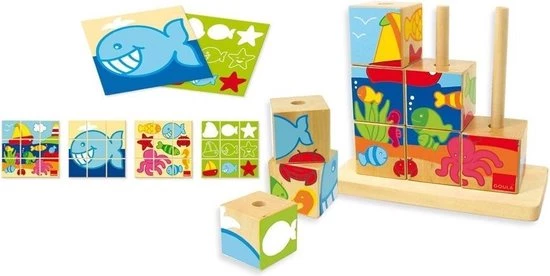 Goula Houten Stapelpuzzel Zee 5 Goula Houten Stapelpuzzel Zee - Afbeelding 3