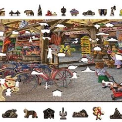 Wooden City In De Speelgoedwinkel XL - Houten Vormpuzzel - 52x37,5 Cm - 1000 Stukjes -Puzzels Verkoop 550x283