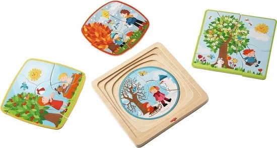 HABA Houten Puzzel - Mijn Favoriete Seizoen 4 HABA Houten Puzzel - Mijn Favoriete Seizoen - Afbeelding 2