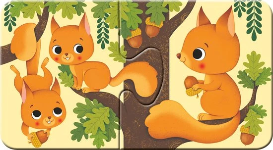 Ravensburger Dieren En Hun Kleintjes - My First Puzzles - 9x2 Stukjes - Kinderpuzzel 4 Ravensburger Dieren En Hun Kleintjes - My First Puzzles - 9x2 Stukjes - Kinderpuzzel - Afbeelding 2