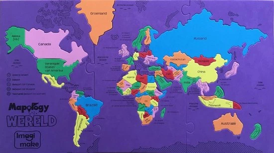 Imagimake Wereld's Grootste Landen (NL) Foam Puzzle 6 Imagimake Wereld's Grootste Landen (NL) Foam Puzzle - Afbeelding 4