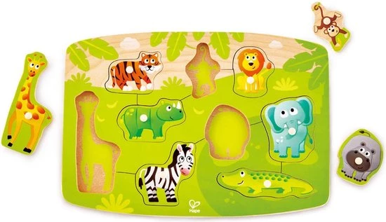 Hape Jungle Vormenpuzzel 3 Hape Jungle Vormenpuzzel