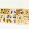 Merkloos Knoppuzzel Hout Politie, Brandweer Of Ambulance 10pc -Puzzels Verkoop 550x318