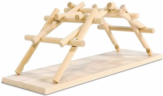 Funtrading Leonardo Da Vinci 3D Puzzel | De Brug | Duurzaam En Educatief Bouwpakket 5 Funtrading Leonardo Da Vinci 3D Puzzel | De Brug | Duurzaam En Educatief Bouwpakket - Afbeelding 3