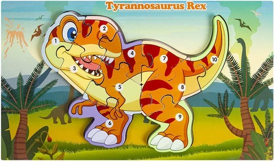 Melloniki Houten Dinosaurus Puzzel - Tyrannosaurus Rex 3 Melloniki Houten Dinosaurus Puzzel - Tyrannosaurus Rex