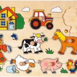 Goki Vormenpuzzel Boerderij Junior Hout 9 Stukjes