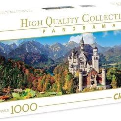 Clementoni - Panorama High Quality Collectie Puzzel - Het Kasteel Neuschwanstein - 1000 Stukjes, Puzzel Volwassenen