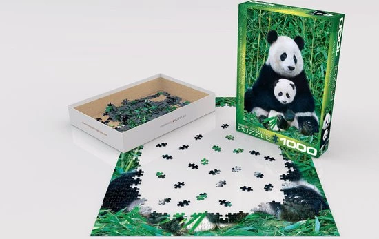 Eurographics Panda & Baby Legpuzzel 1000 Stuk(s) Dieren 4 Eurographics Panda & Baby Legpuzzel 1000 Stuk(s) Dieren - Afbeelding 2