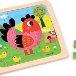 Janod Knoppuzzel Kip Violette -Puzzels Verkoop 550x353 1