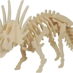Merkloos Houten 3D Dieren Dino Puzzel Set T-rex En Styracosaurus - Speelgoed Bouwpakketten -Puzzels Verkoop 550x354
