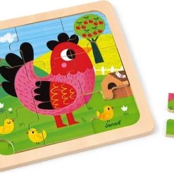 Janod Knoppuzzel Kip Violette