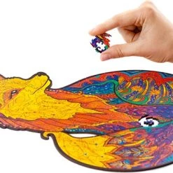 UNIDRAGON Houten Puzzel Dier - Verleidelijke Vos - 195 Stukjes - Medium 25x33 Cm -Puzzels Verkoop 550x360 4