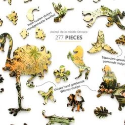Inside Adventure | Unieke Stukjes In De Vorm Van Dieren En Planten | 3D Flamingo Houten Puzzel Voor Kinderen En Volwassenen | Unieke Whimsy Stukjes | 277 Stukjes | Vormenpuzzel -Puzzels Verkoop 550x366 10