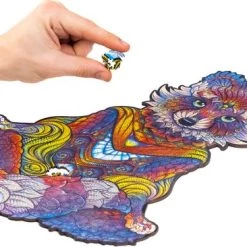 UNIDRAGON Houten Puzzel Dier - Uitstralende Wasbeer - 281 Stukjes - King Size 30x40 Cm -Puzzels Verkoop 550x366 13