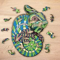 Eco-Wood-Art Eco Wood Art Houten Legpuzzel Kameleon Size S, 1867, 26x19,6x0,5cm