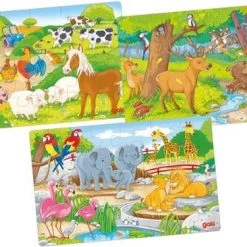 Goki 57377 Puzzel Legpuzzel 22 Stuk(s) Dieren