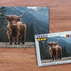 PuzzleWow Puzzel Schotse Hooglander - Berg - Landschap - Bomen - Koe - Natuur - Legpuzzel - Puzzel 500 Stukjes - Sinterklaas Cadeautjes - Sinterklaas Voor Grote Kinderen -Puzzels Verkoop 550x366 51