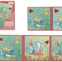 Scratch Magnetische Puzzel Zeemeermin 18 Cm Karton Groen 40-delig