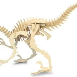 Merkloos Bouwpakket 3D Puzzel Dinosaurus Velociraptor - Hout