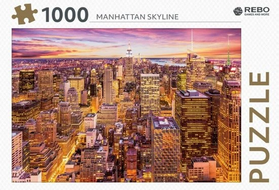 Rebo Legpuzzel 1000 Stukjes - Manhattan Skyline 3 Rebo Legpuzzel 1000 Stukjes - Manhattan Skyline