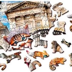 Wooden City Kittens In London (300 Stukjes) - Houten Puzzel