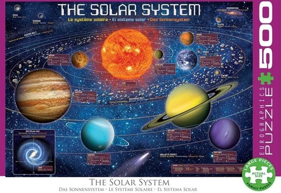 Eurographics Puzzel Solar System Puzzle - 500 Stukjes 3 Eurographics Puzzel Solar System Puzzle - 500 Stukjes