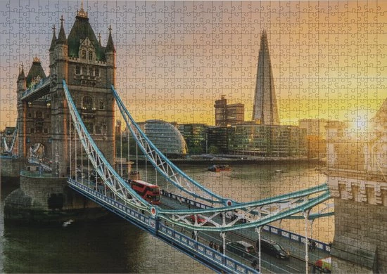 Grafix Puzzel 1000 Stukjes Volwassenen | Thema London | Afmeting 50 X 70 CM | Legpuzzel | Tower Bridge 6 Grafix Puzzel 1000 Stukjes Volwassenen | Thema London | Afmeting 50 X 70 CM | Legpuzzel | Tower Bridge - Afbeelding 4