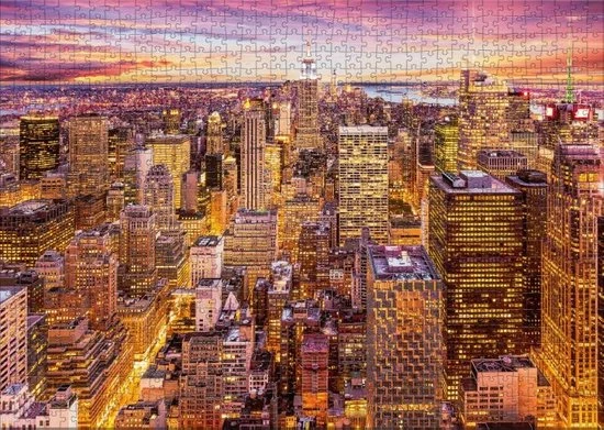 Rebo Legpuzzel 1000 Stukjes - Manhattan Skyline 5 Rebo Legpuzzel 1000 Stukjes - Manhattan Skyline - Afbeelding 3