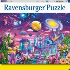 Ravensburger Puzzel Kosmische Stad - Legpuzzel - 200XXL Stukjes