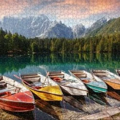 Boats At The Lake Puzzel Rebo Legpuzzel - 1000 St - Boats At The Lake - Premium Quality -Puzzels Verkoop 550x391