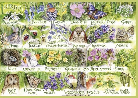 Gibsons Woodland Seasons Puzzel (4 X 500 Stukjes) 3 Gibsons Woodland Seasons Puzzel (4 X 500 Stukjes)