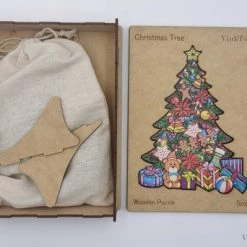 VinkToys® Legpuzzel - Kerstboom A4 - Houten Jigsaw Kerst Puzzel Kerstboom A4 - Houten Kerst Puzzel - 196 Stukjes -Puzzels Verkoop 550x399 9