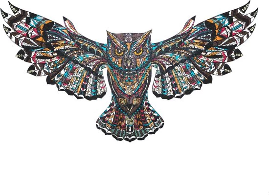 Brickkies®, Wijze Uil, Wise Owl, Jigsaw Puzzle, Houten Puzzel, A3, Maat L, 58 X 28 Cm, 271 Stukjes 3 Brickkies®, Wijze Uil, Wise Owl, Jigsaw Puzzle, Houten Puzzel, A3, Maat L, 58 X 28 Cm, 271 Stukjes