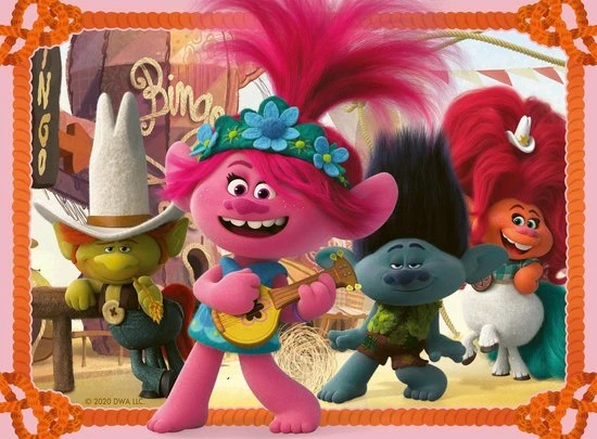 Ravensburger Trolls 2 World Tour 4in1box Puzzel - 12+16+20+24 Stukjes - Kinderpuzzel 7 Ravensburger Trolls 2 World Tour 4in1box Puzzel - 12+16+20+24 Stukjes - Kinderpuzzel - Afbeelding 5