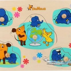 SFC Toys Houten Puzzel Met Olifant En De Muis - Kinderpuzzel 1 Jaar