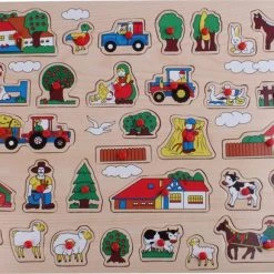 Johntoy Houten Knopjespuzzel Boerderij 45 X 35 Cm