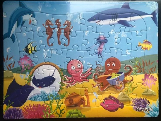 Stemen Kinderpuzzel Haai Dolfijn 28 Cm X 21 Cm 3 Stemen Kinderpuzzel Haai Dolfijn 28 Cm X 21 Cm