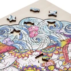 Grafix Houten Puzzel Unicorn | Unieke Puzzelstukjes In Vorm Van Fantasie Thema | 130 Puzzelstukjes | Puzzel Voor Kinderen En Volwassenen | Formaat 30 X 22.5 CM | Cadeau Voor Jong En Oud -Puzzels Verkoop 550x412 7