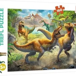 Trefl Dino Puzzel Vechtende Tyrannosaurussen Dinosauriërs 160 Stukjes 5+ -Puzzels Verkoop 550x416 5