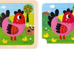 Janod Knoppuzzel Kip Violette -Puzzels Verkoop 550x419 2