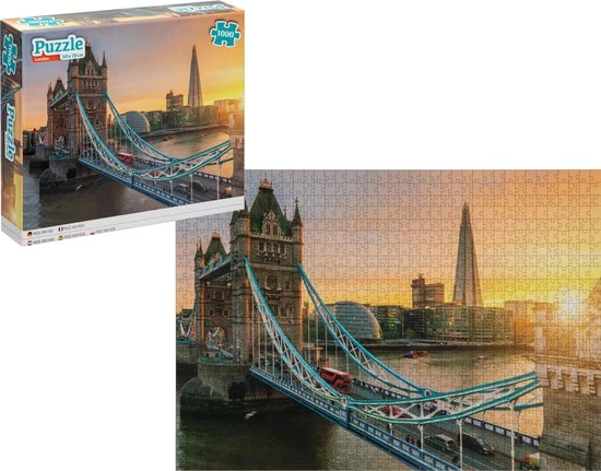 Grafix Puzzel 1000 Stukjes Volwassenen | Thema London | Afmeting 50 X 70 CM | Legpuzzel | Tower Bridge 3 Grafix Puzzel 1000 Stukjes Volwassenen | Thema London | Afmeting 50 X 70 CM | Legpuzzel | Tower Bridge
