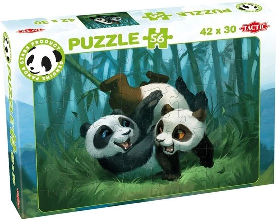 Tactic Panda Stars Puzzel Playtime - 56 Stukjes 3 Tactic Panda Stars Puzzel Playtime - 56 Stukjes