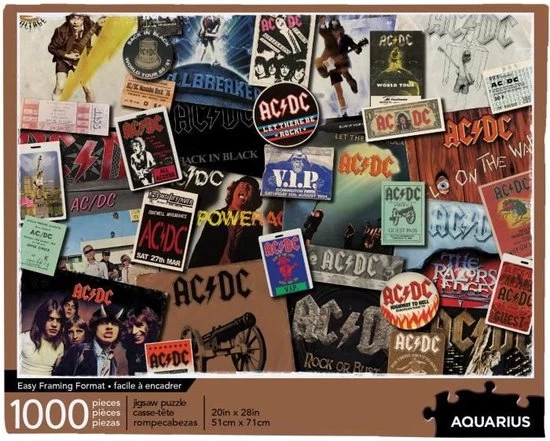 AQUARIUS Puzzel 1000 Stukjes AC / DC Albums - 65305 3 AQUARIUS Puzzel 1000 Stukjes AC / DC Albums - 65305