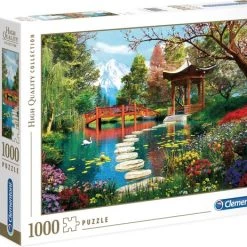 Puzzel 1000 Stukjes Volwassenen - Legpuzzel - Clementoni Puzzel - Japanse Tuin Met Fuji Berg Uitzicht 69x50 Cm - Puzzel 1000 Stukjes
