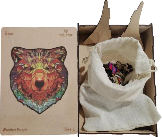 Industor® - Houten Beer Jigsaw Puzzle A3 - Dierenfiguur Puzzels - Houten Wolf Dieren Puzzel - Educatieve Puzzel In Verschillende Kleuren - Ontspanning & Relaxen - Volwassenen En Kinderen - Unieke Vorm En Creatief 13 Industor® - Houten Beer Jigsaw Puzzle A3 - Dierenfiguur Puzzels - Houten Wolf Dieren Puzzel - Educatieve Puzzel In Verschillende Kleuren - Ontspanning & Relaxen - Volwassenen En Kinderen - Unieke Vorm En Creatief - Afbeelding 11